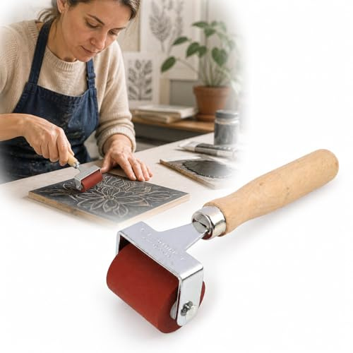 1pcs Rodillo de Silicona de Presion, Rodillo de Presión Manual,Presión de Silicona PVC Soldadura Herramienta de Instalación,bordes y para soldar lonas de PVC,Herramienta para Techos de PVC, TPO 40mm