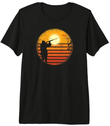 Arcilla Skeet Paloma Tiro Cazadores de Arcilla Pull Palomas de Arcilla Camiseta Premium