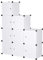WOLTU Armario Modular Estantería por Módulos DIY, Armario de 9 Cubos con Puertas, para Almanceje de Ropa, Juguetes, Zapatos 111x37x111cm Blanco