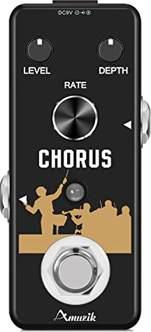 Amuzik Pedale analogico Chorus per chitarra elettrica, True Bypass per pedali elettrici