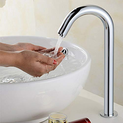 Grifo con sensor automático, sensor infrarrojo, de latón, grifos de baño de agua fría, grifo para fregadero