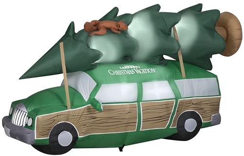 Gemmy National Lampoons Christmas Vacation Station Wagon 8-Foot Airblown Inflatable Decoration