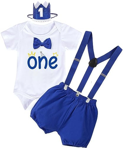 YYDSXK Conjunto Cumpleaños 1 Año Niño, Traje de Primer Cumpleaño