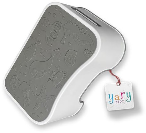 yary Kidz Tritthocker Kinder Hocker - Rutschfester Kindertritt fürs Bad, Waschbecken, Toilette, Kinderzimmer | Stabiler Toilettenhocker (37x26x16 cm), Farbe: Grau