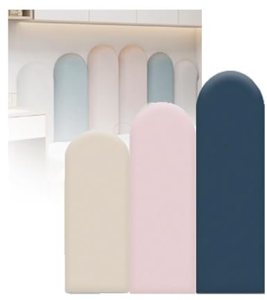 Cuscino Da Parete Autoadesivo, Pannelli Da Parete Imbottiti Spessore 3,8 Cm, 3 Combinazioni Di Dimensioni Imbottitura Da Parete Anticollisione 3 Pezzi/6 Pezzi, For Pareti TV Camere Da Letto Cameretta(