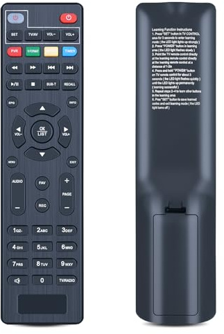 TCNOUMT Replace Remote Control Suitible for ZJBOX ATSC Digital Converter Box for TV