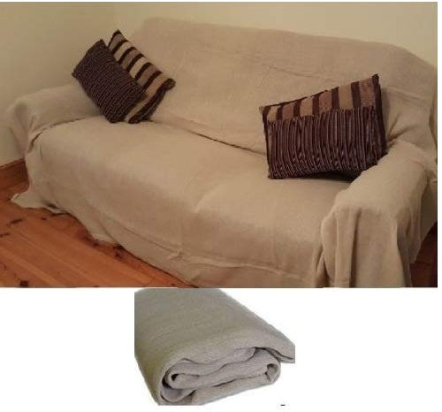 Cotton Dust Sheets for Painting & Decorating | Paint Sheets | Drop Cloth | Painting & Paint Cover Sheets | Dust Sheets for Furniture | Washable and Reusable | (Cotton, 12ft x 9ft / 3.50m x 2.60m)