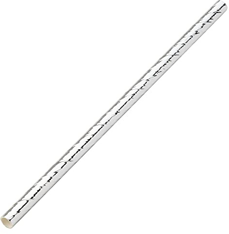 Utopia Silver Paper Cocktail Straw 5.5, Pack of 250