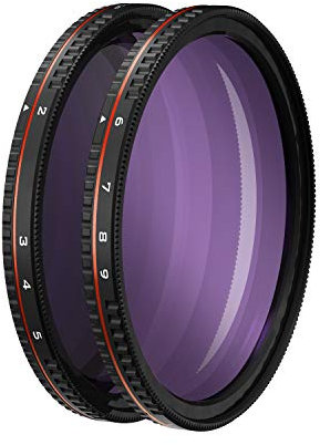 Freewell 82mm Threaded Hard Stop Variable ND Filter All Day 2 to 5 Stop & 6 to 9 Stop - 2Pack