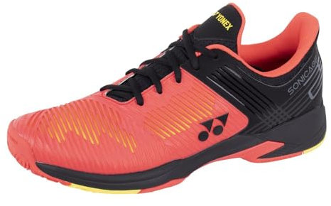 YONEX Herren Power Cushion Sonicage 2 Clay Tennisschuhe Sandplatzschuh Orange - Schwarz 42