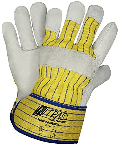 Nitras 12 Paar Rindvolllederhandschuhe 1403C // POSEIDON