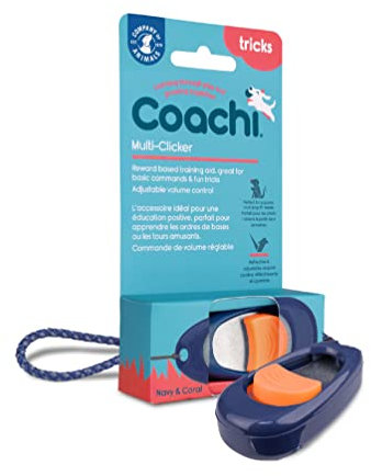 Coachi Multi-Clicker, Hundezubehör, Lautstärkeregler mit 3 Stufen, leicht zu benutzen, verstellbare Handschlaufe, Hundeclicker, zum Hundetraining, auch für geräuschempfindliche Hunde und Welpen.