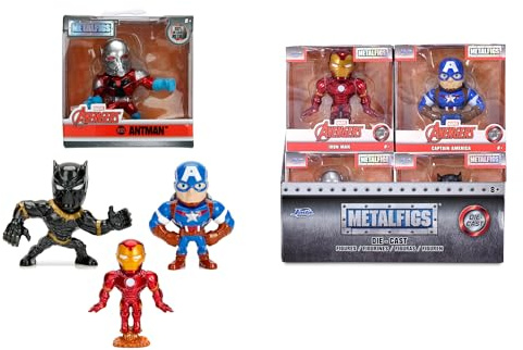 Jada Toys Avengers Figur (6,5 cm) von Marvel, Sammelbare Metallfigur für Marvel-Fans ab 8 Jahren, Zufällige Auswahl aus Iron Man, Captain America, Black Panther, Antman