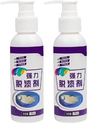 Décapant de peinture puissant, décapant de peinture efficace, décapant de peinture pour surfaces métalliques, nettoyant de peinture, dissolvants et nettoyants de revêtements (2PCS)