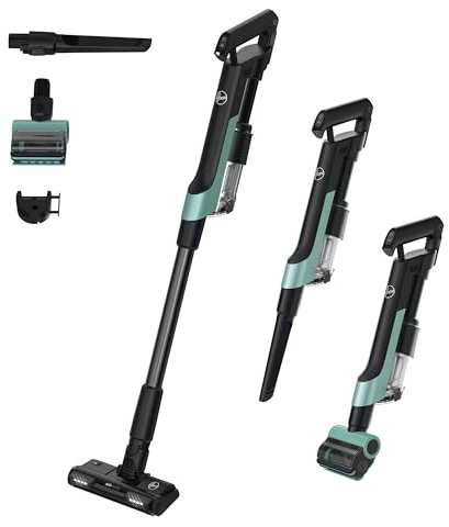 Hoover Aspiradora Escoba Sin Cable Ultraligera, 500 POWERTIME, Compacta el Polvo y Aumenta la Potencia de succión, Cepillo para Suelos Duros y para Pelo de Mascotas, Anti-Enredos, Luces LED [HF2]