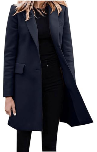 Blazer Damen Elegant Lang Hochzeit - Long Blazer Für Damen Große Größen - Schick Sportlich Oversize Blazer Jacke Long Oversized Modern Longblazer Tailliert Sweatblazer Lässig Sweat Trachtenblazer