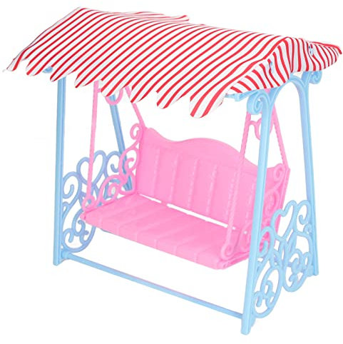 Miniature Swing Toy, Blue Support, Pink Support, Mini Dollhouse Swing Chair, DIY Mini Garden Scene, Dollhouse Decorations, Exquisite Design