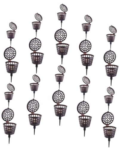 Parliky Caja De Fertilización Para Bonsáis Tapa, Plástico Duradero, 20 Piezas (10 Tamaño Pequeño y 10 Mediano), Para Jardinería Interior y Exterior, Protección Contra Residuos