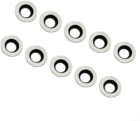 Feegow Lot de 10 inserts ronds en carbure de tungstène de 8,9 mm pour tournage du bois, couteaux de rechange pour outil d'ébauche
