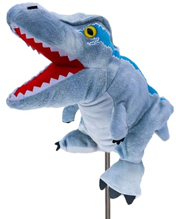 Lilizzhoumax Golf Head Cover - Dinosaur Cute Animals Lovely Cuddly Protect Golf Accessories Headcover Funny - Fits Driver/Fairway Clubs Golfer Gift for Men Kids Boys Girls（Velociraptor）