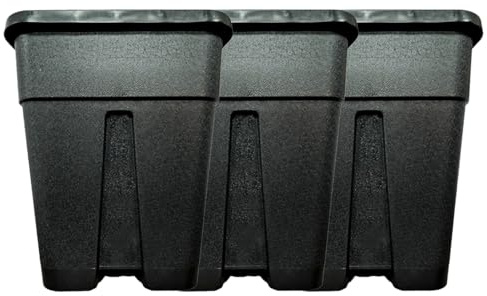 Generisch 3 x Topf 11 Liter Pflanztopf Pflanzgefäß Vierkant Grow