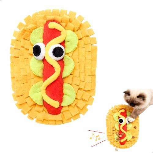 Alfombra Olfativa Perros,Manta Olfativa Perro Lavable Material Polar,Juegos Interactivos para Perros Antideslizante para Mascotas Pequeñas y Medianas,Entrenamiento de Enriquecimiento Cognitivo