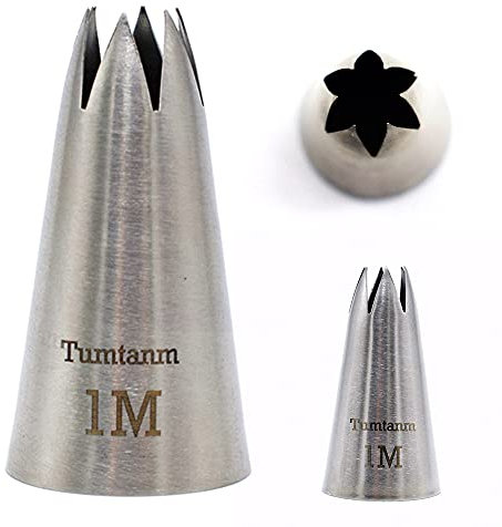 Tumtanm Punta per tubazioni a stella aperta con ugello da 1 m, grande punta per tubazioni in acciaio inossidabile senza cuciture #1M