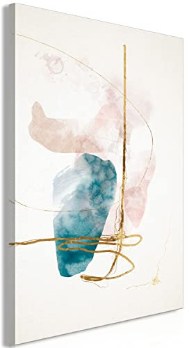 murando Cuadro Acústico Abstracto 60x90 cm espuma acústica absorbe el sonido aislamiento lienzo de 1 pieza Impresión Artística Decoración de Pared Construcción geometrico como pintado a-A-10054-b-a