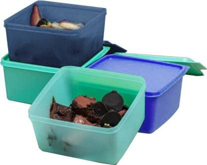 Tupperware Contenitore in plastica per frigorifero, 1,2 l, confezione da 4 (multicolore)