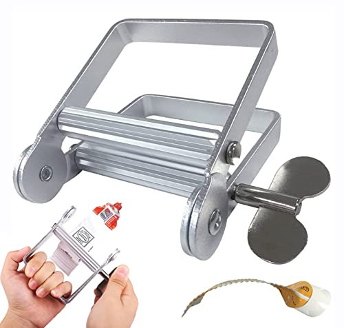 Presse tube dentifrice,Presse Tubes en Métal, presse dentifrice en acier inoxydable avec fonction de support,économise du dentifrice,Dentifrice à Tube Roulant Presse-Dentifrice pour Salle de Bain