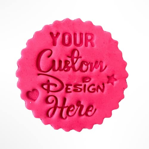 Custom Personalised Fondant Stamp Debosser Cupcake Icing Cookie Decoration Cake (8cm)