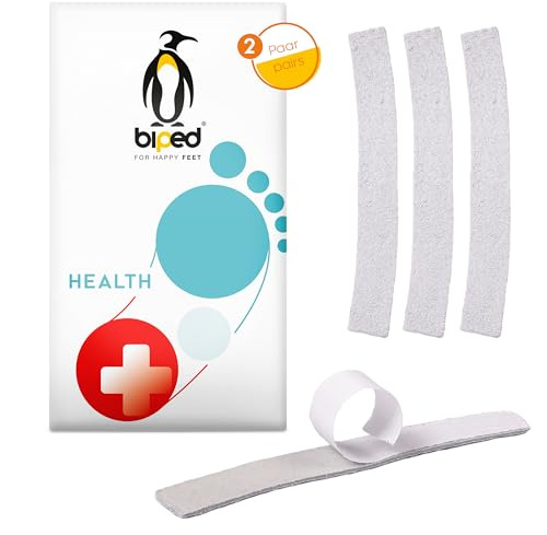 biped HEALTH 2 par selehållare - dämpa och förhindra att skoremmar glider - självhäftande remhållare av velourläder z2920