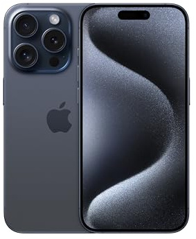 Apple iPhone 15 Pro, 128GB, Blue Titanium - Unlocked (Renewed)