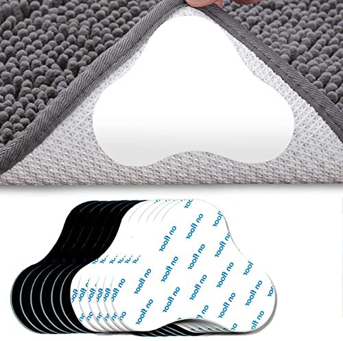 12Pcs Carpet Grippers, Rug Gripper, Rug Gripper for Carpeted Floor, Rug Grippers for Laminate Floor, Carpet Grippers for Rugs on Top of Carpet, Rug Grippers from Rug to Carpet, Washable Rug Grippers