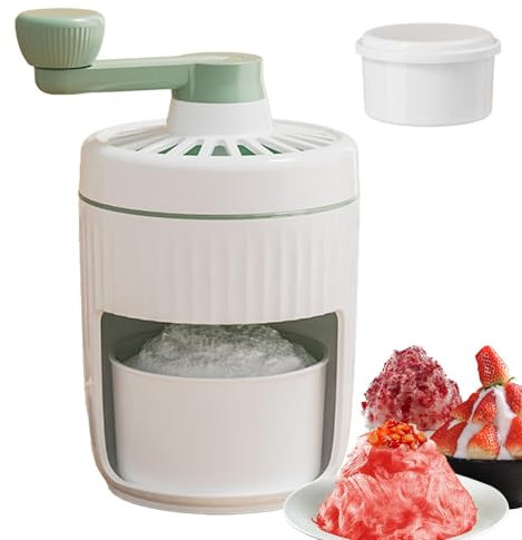 Keyubria Machine à Glace Pilée, Broyeur à Glace Manuel, Broyeur à Glace Pilée à Manivelle Portable, Broyeur à Glace Petite pour Mélanger des Barbotines, des Cocktails