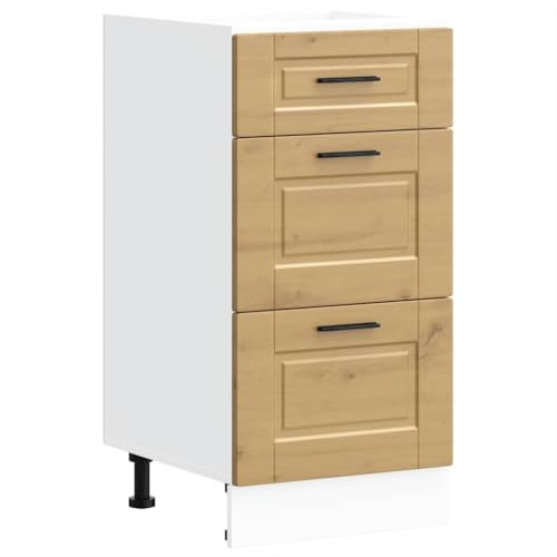 vidaXL Mueble bajo de Cocina Porto Roble Artesano Madera reconstituida, Mueble bajo de Fregadero, Mueble bajo de Cocina con cajón, Mueble bajo de Fregadero