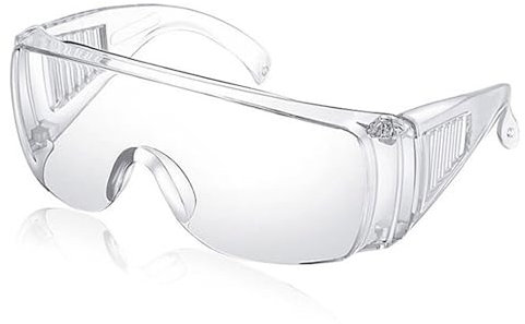 QHLWTT 1Pcs Protective Glasses Safety Goggles Safety Over-Glasses Protective Transparent Goggles suitable for Construction Laboratory Outdoor Eye Protection (1)