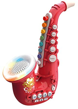Kinder Spielzeug Kinder Saxophon/Trompete/Klarinette Simulation Instrument Musical Spielzeug Frühen Lernen Pädagogisches Spielzeug Geschenk, Saxophon Rot