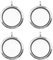 WANDIC Memory Medaillon Charms, 4 Stück Rund Silber Weiß Galvanisierter Kristall Bilderrahmen Bouquet Charm, Living Floating Memory Medaillon für 2 Fotos