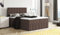 Moderne Boxspringbett MERA Premium Bett mit Bettkasten Ziernähten Bonell Matratze H3 Federkern Topper Polsterbett Doppelbett Schlafzimmer (Braun - Aura 04, 180 x 200)