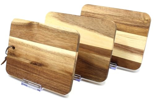 VmG-Store 3 tablas de desayuno (madera de acacia, 3 unidades)