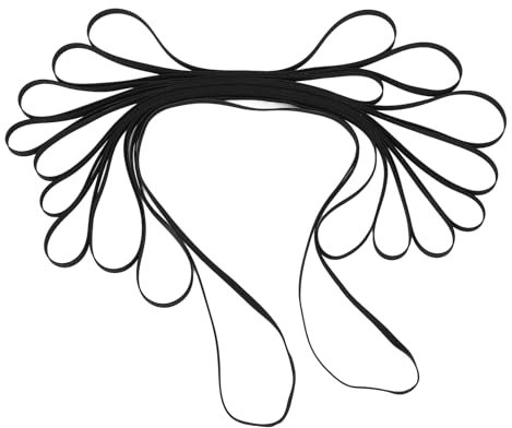 Plattenspielerriemen, 10 STK Hohe Elastizität Blockflöten-Gummiriemen Plattenspielergürtel Phonographengürtel für Plattenspieler CD-DVD-Player, Phonograph, Sanft auf Beiden Seiten