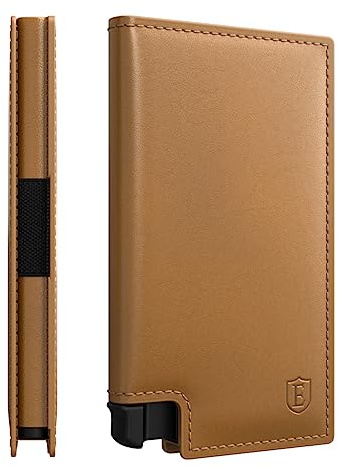 Ekster Parliament - Slim Leather Wallet - RFID Blocking - Schneller Kartenzugriff, Roma Cognac, Schlankes Portemonnaie