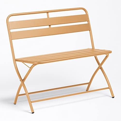 SKLUM Gartenklappbank Janti Senfgelb