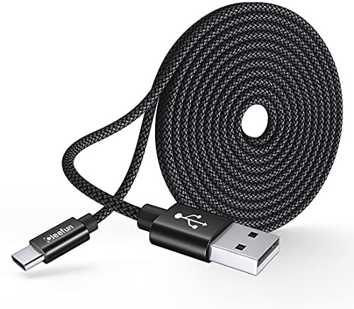 CLEEFUN Cable USB C 5M Largo, USB2.0 Cable Tipo C Carga Rapida 5 Metros para iPhone 17 16 15 Pro Max, para Mando PS5, Galaxy S25 S24 S23 Ultra A16 A56 A26