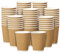 EcoWise 12Oz Disposable Coffee Cups - Pack of 100 Brown Triple Wall Insulated Coffee Cups - Takeaway Kraft Paper Ripple Cups for Hot and Cold Drinks (100, 12 Oz)