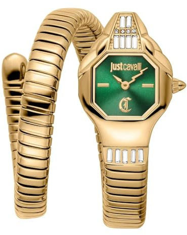 Just Cavalli Damen Analog Quarz Uhr mit Edelstahl Armband JC1L326M0035
