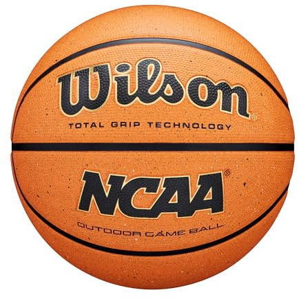 WILSON NCAA Outdoor Game Basketball - Orange, Size 7-29.5