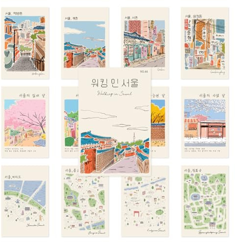 Monolike Walking in Seoul Single card - mix 12 pack