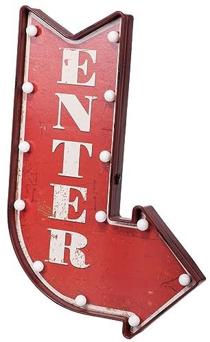 Placa Luminosa De Pared De Plastico Rojo